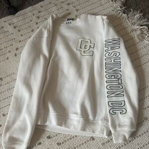 White Sweater with Washington DC Print